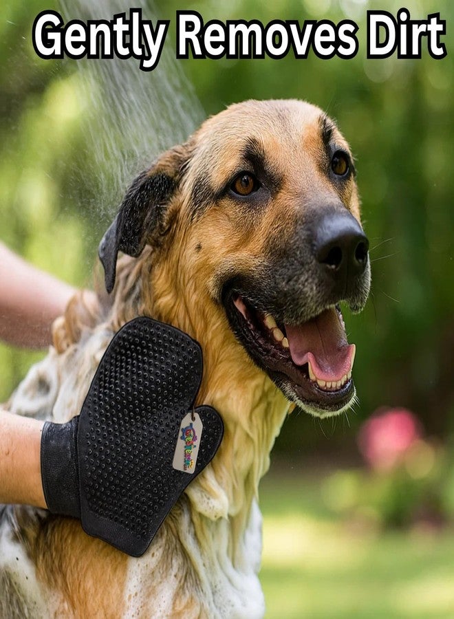 Western Era Dual Side Rubber Deshedding Glove for Dogs & Cats - Hard Rubber Bathing Grooming Mitt - Deep Cleaning & Bath Scrubber - Heavy Fur Removal, Durable & Washable (Type 4) - Image 5